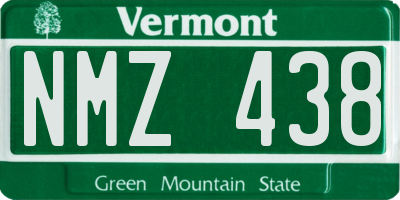 VT license plate NMZ438