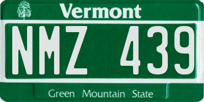 VT license plate NMZ439