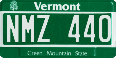 VT license plate NMZ440