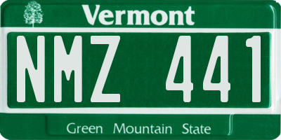 VT license plate NMZ441
