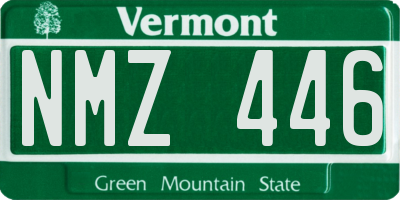 VT license plate NMZ446