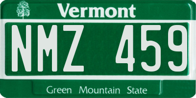 VT license plate NMZ459
