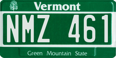 VT license plate NMZ461