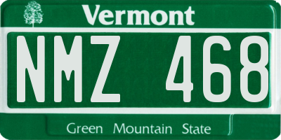 VT license plate NMZ468