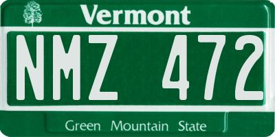VT license plate NMZ472