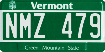 VT license plate NMZ479