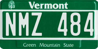 VT license plate NMZ484