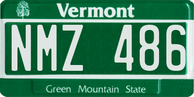 VT license plate NMZ486