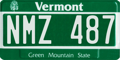 VT license plate NMZ487