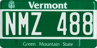 VT license plate NMZ488