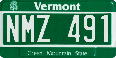 VT license plate NMZ491