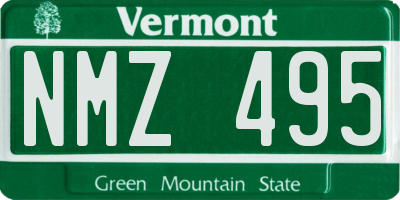 VT license plate NMZ495