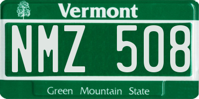 VT license plate NMZ508