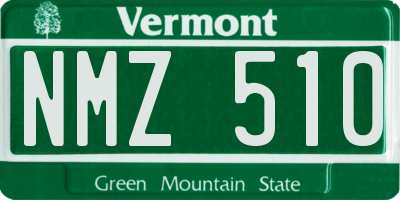 VT license plate NMZ510