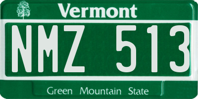 VT license plate NMZ513