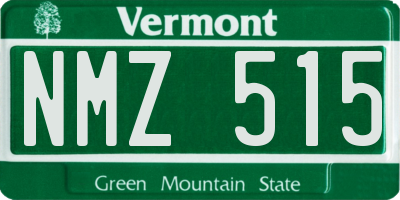 VT license plate NMZ515