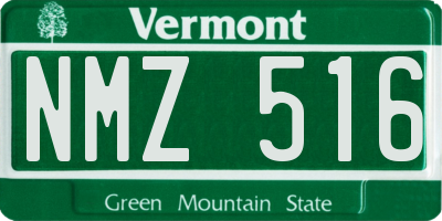 VT license plate NMZ516