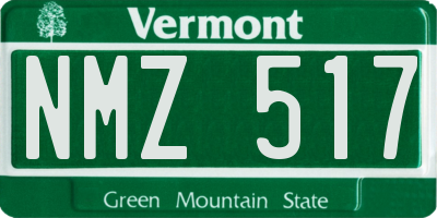 VT license plate NMZ517