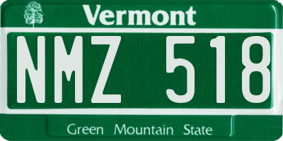 VT license plate NMZ518