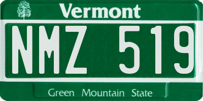 VT license plate NMZ519