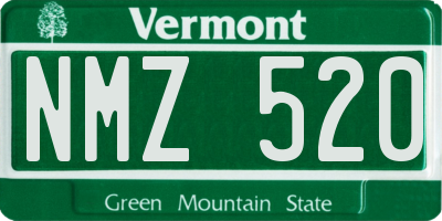 VT license plate NMZ520