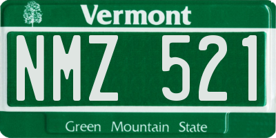 VT license plate NMZ521