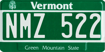 VT license plate NMZ522