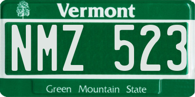 VT license plate NMZ523