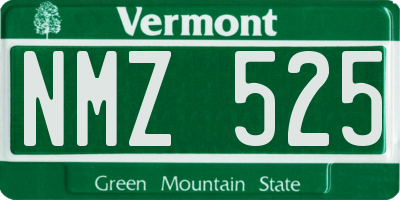 VT license plate NMZ525
