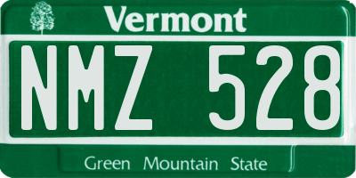 VT license plate NMZ528