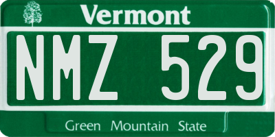 VT license plate NMZ529