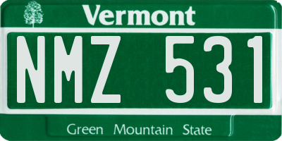 VT license plate NMZ531