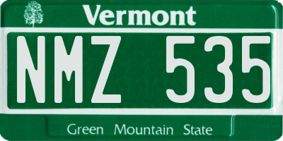 VT license plate NMZ535
