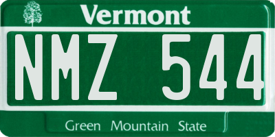 VT license plate NMZ544