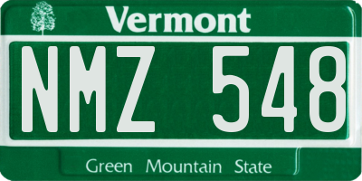 VT license plate NMZ548
