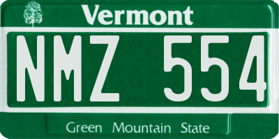 VT license plate NMZ554