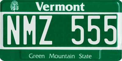 VT license plate NMZ555