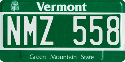 VT license plate NMZ558
