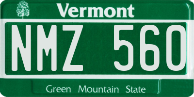 VT license plate NMZ560
