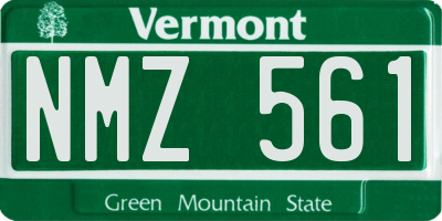 VT license plate NMZ561