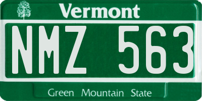 VT license plate NMZ563