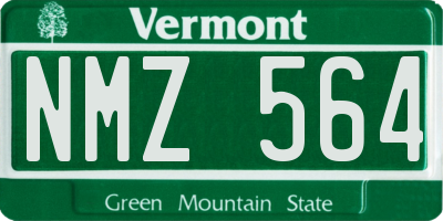 VT license plate NMZ564