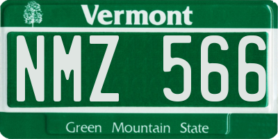 VT license plate NMZ566
