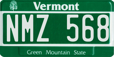 VT license plate NMZ568