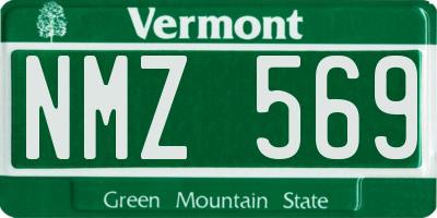 VT license plate NMZ569