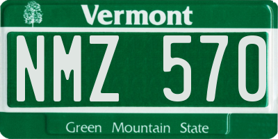 VT license plate NMZ570