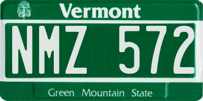 VT license plate NMZ572