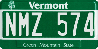 VT license plate NMZ574