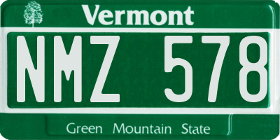 VT license plate NMZ578