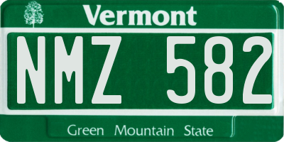 VT license plate NMZ582